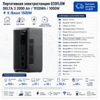 Портативная электростанция EcoFlow DELTA 3 2000 Air (1920 Втч) в Мариуполе